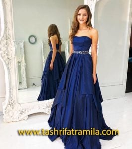 لباس عروس آبی کلاسیک